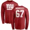 Red Men's Jimmy Morrissey New York Giants Logo Long Sleeve T-Shirt -