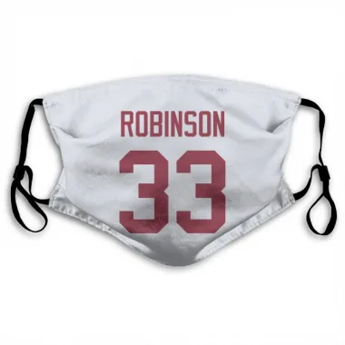 White New York Giants Aaron Robinson   Face Mask