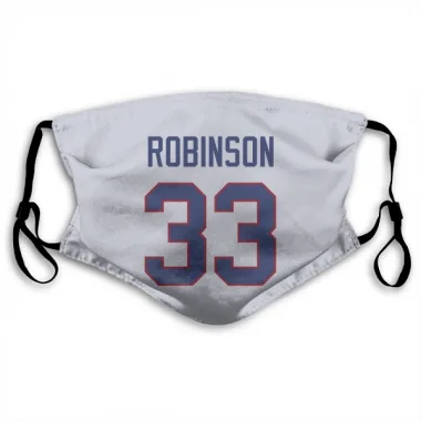 White New York Giants Aaron Robinson   Royal Face Mask